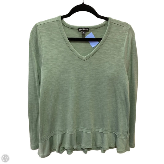 Top Long Sleeve By J. Crew In Green, Size: L