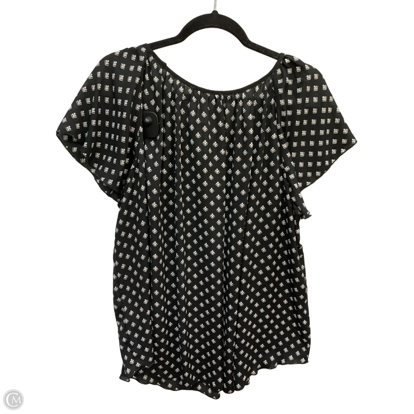 Top Short Sleeve By Philosophy In Black, Size: 2x
