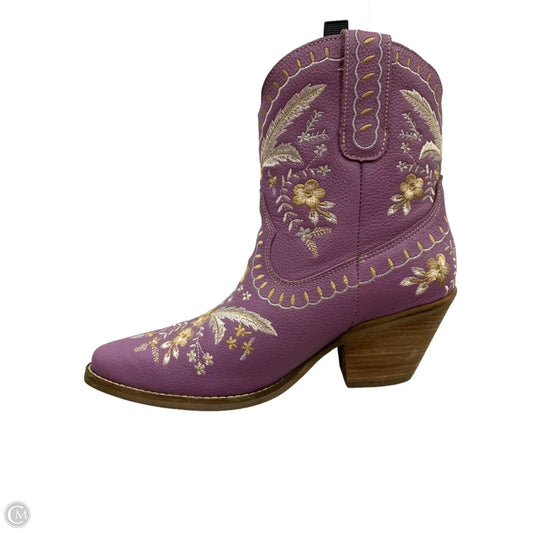 Boots Western By Dingo In Purple, Size: 8.5