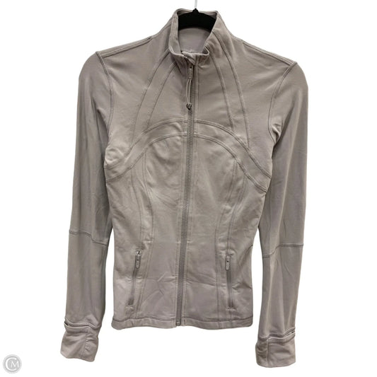 Athletic Jacket By Lululemon In Grey, Size: 4