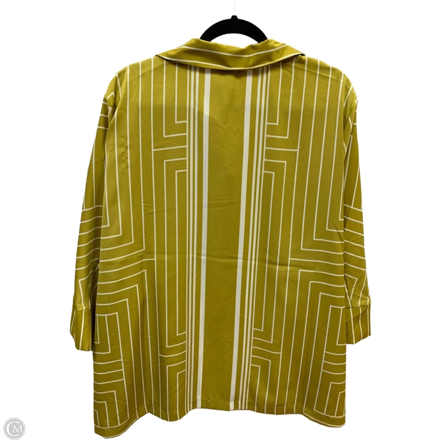 Top Long Sleeve By Cmc In Yellow, Size: 2x