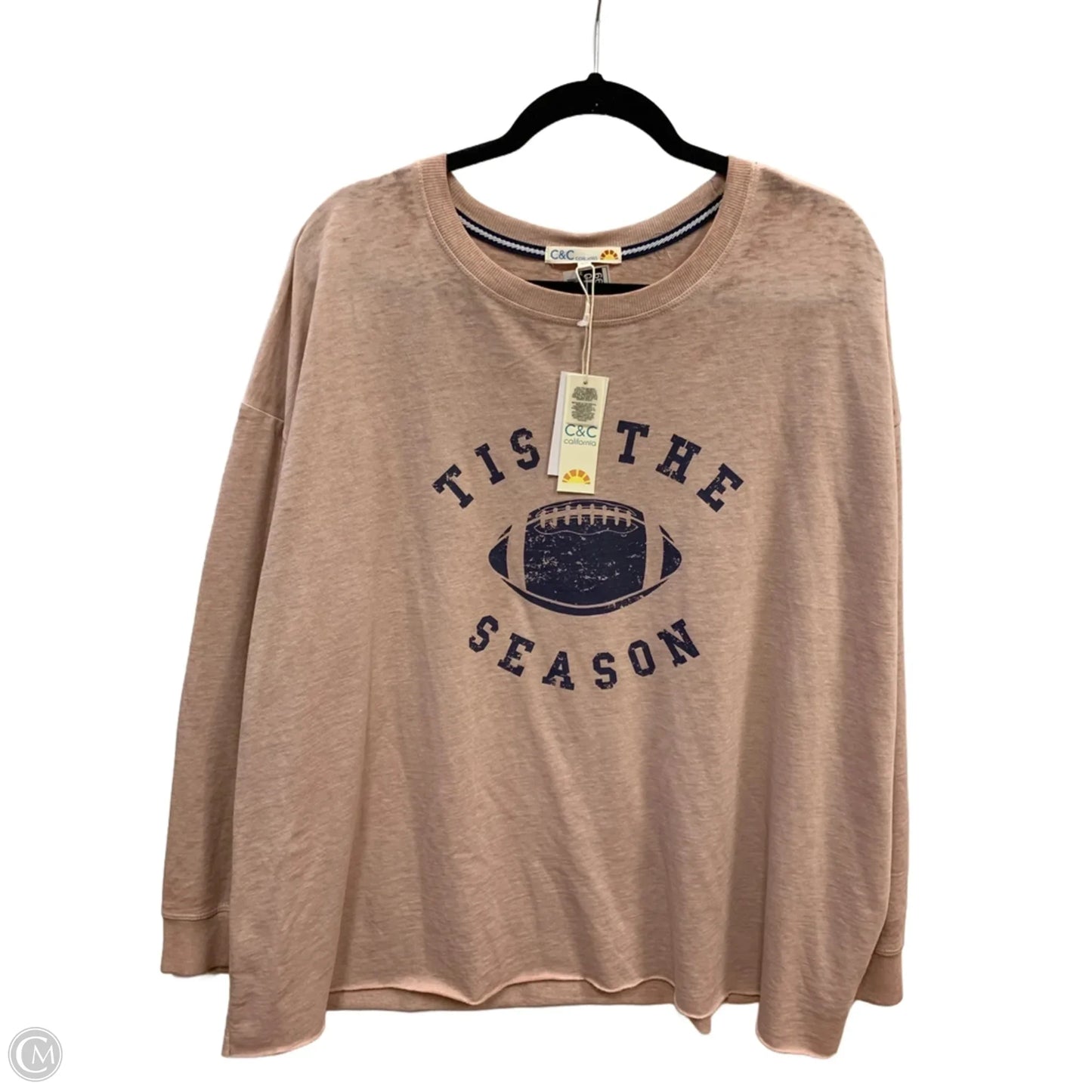 Top Long Sleeve By C And C In Pink, Size: 2x