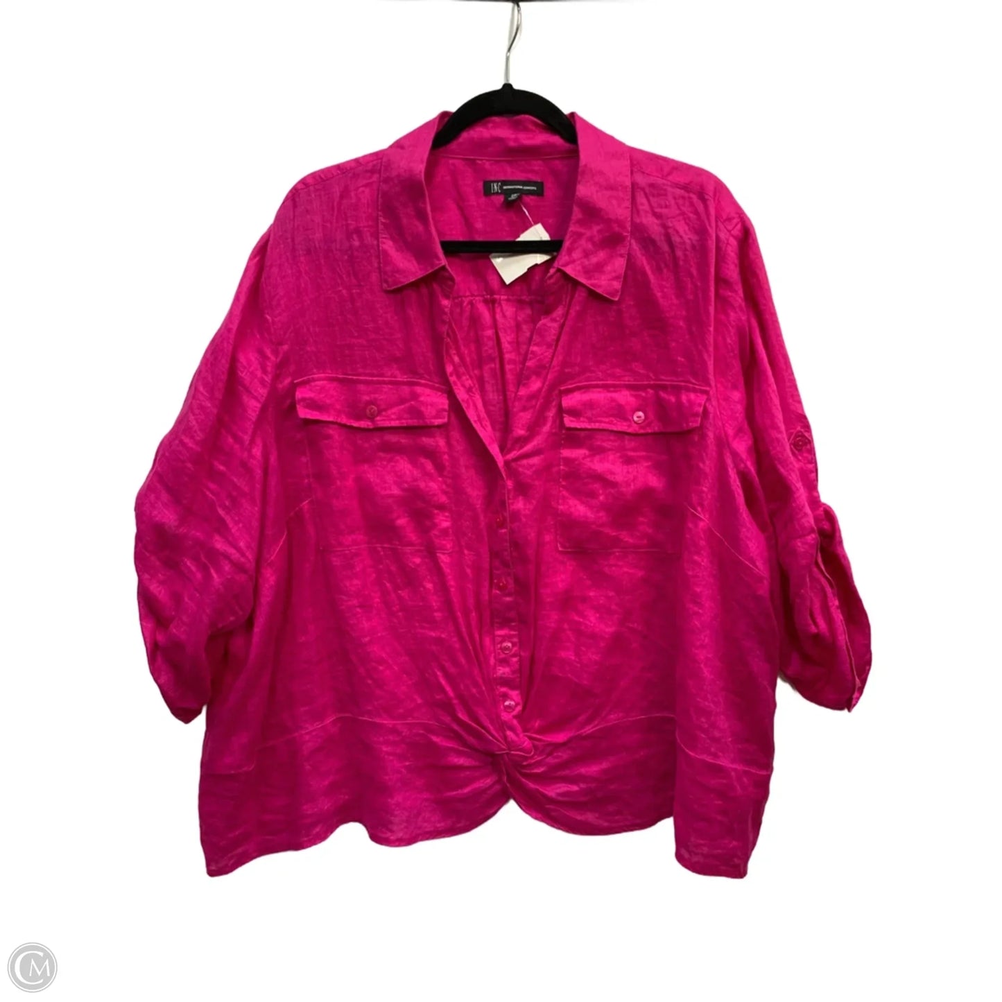 Top Short Sleeve By Inc In Pink, Size: 4x