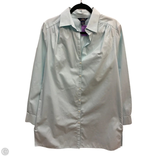 Dress Casual Midi By Brooks Brothers In Blue, Size: 16