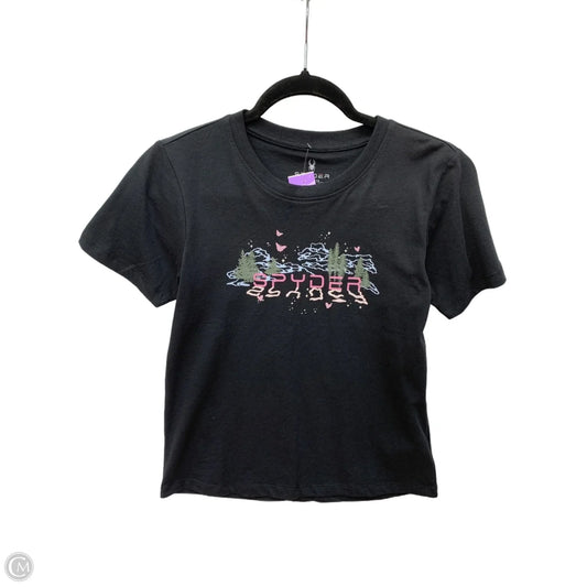 Athletic Top Short Sleeve By Spyder In Black, Size: S
