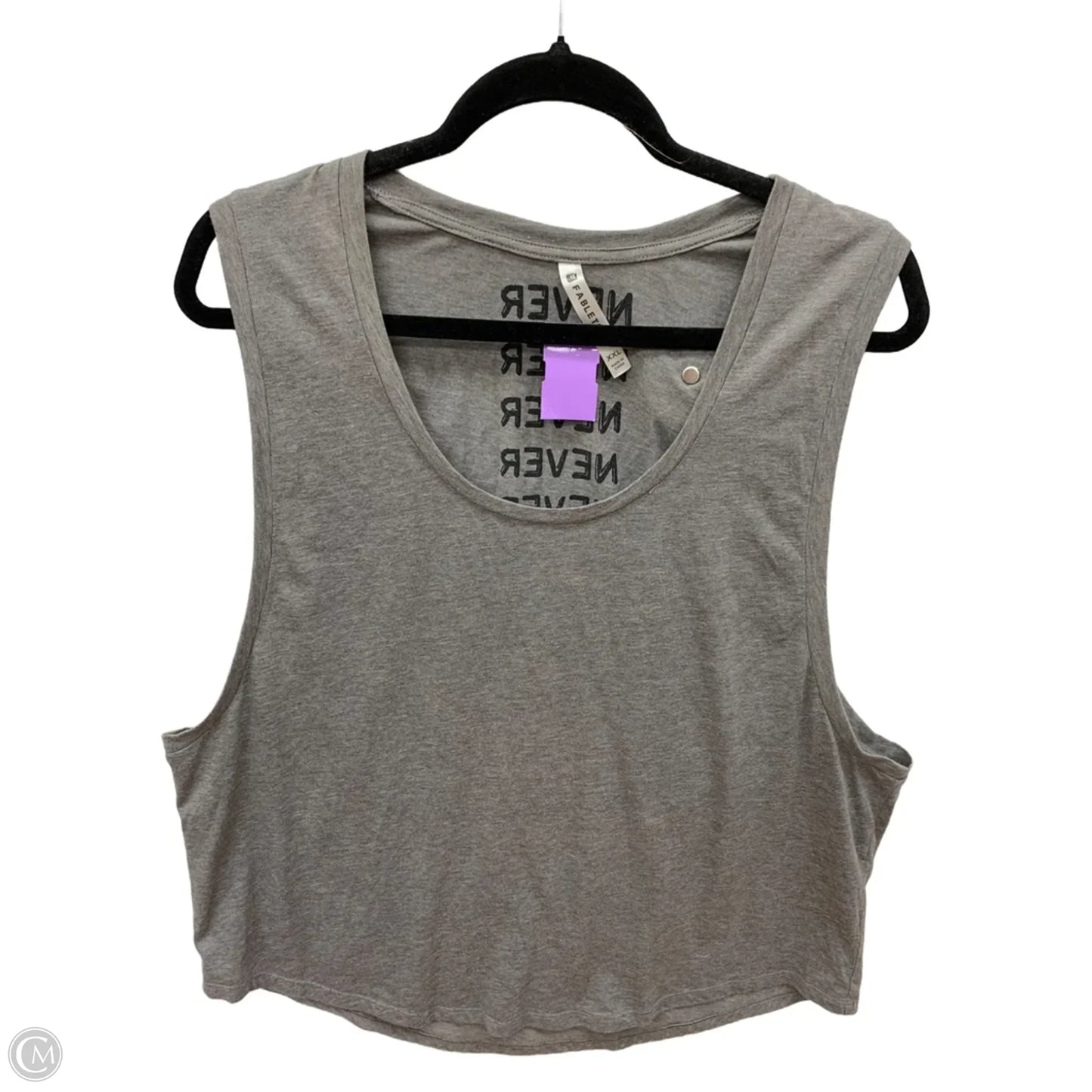 Athletic Tank Top By Fabletics In Grey, Size: Xxl