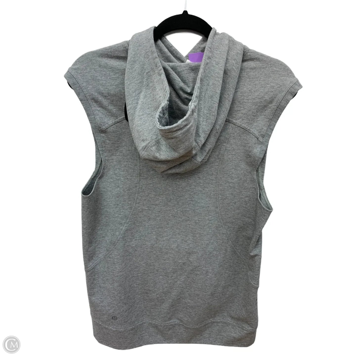 Athletic Sweatshirt Hoodie By Lululemon In Grey, Size: 6