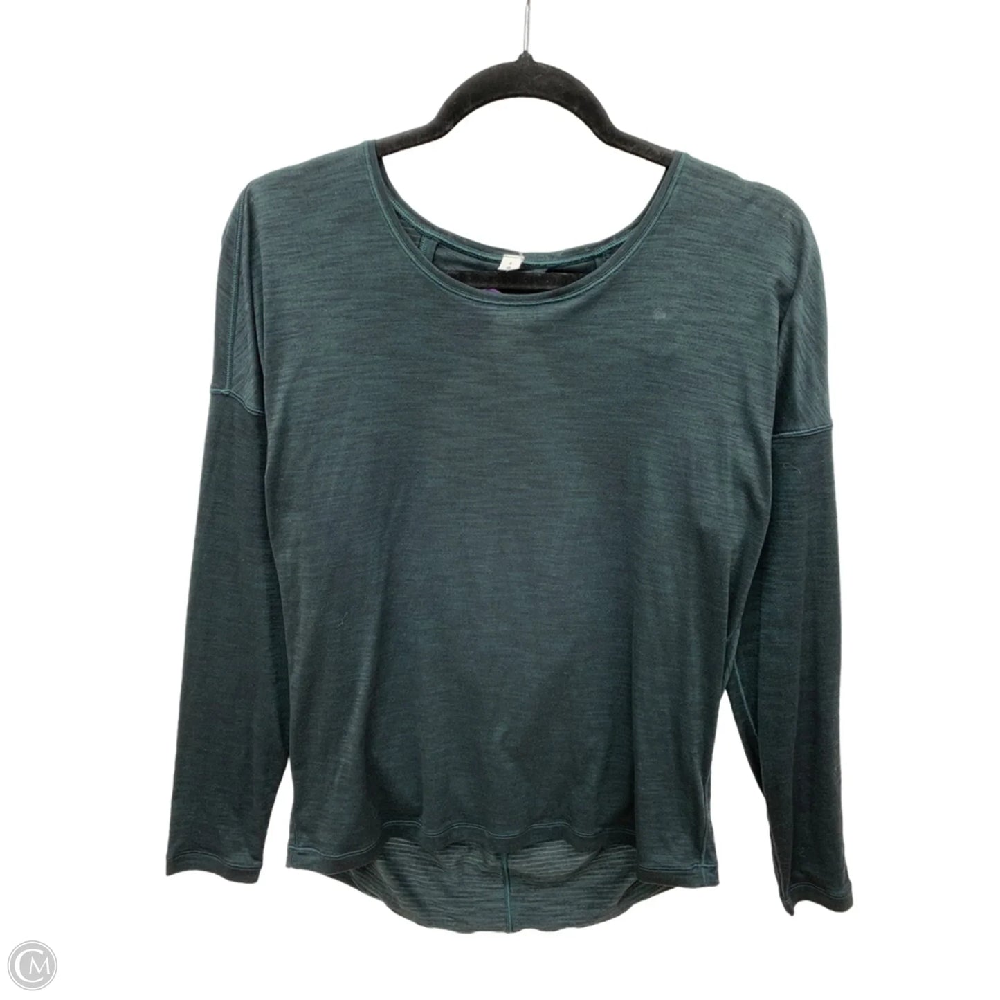 Athletic Top Long Sleeve Crewneck By Lululemon In Black, Size: 4