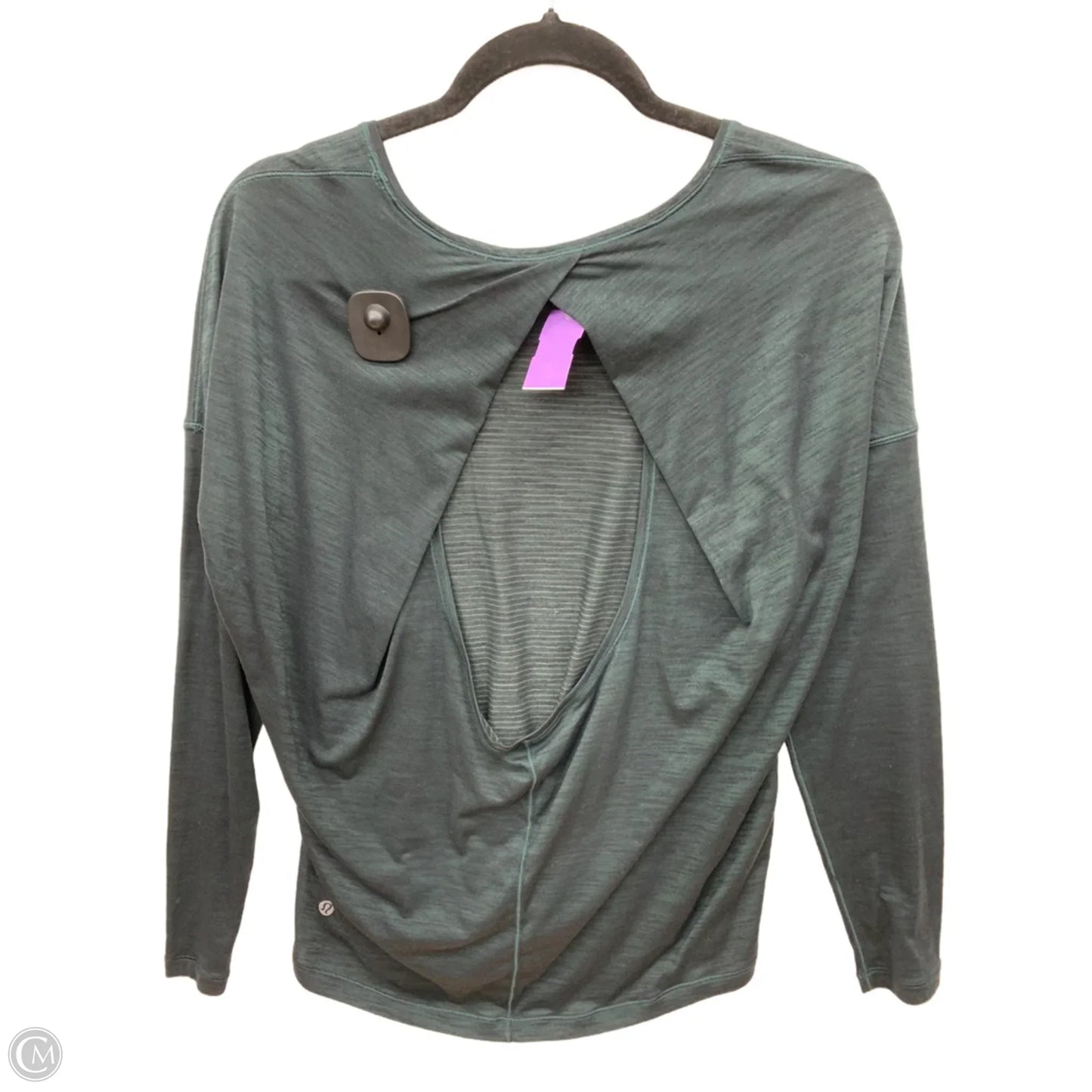 Athletic Top Long Sleeve Crewneck By Lululemon In Black, Size: 4