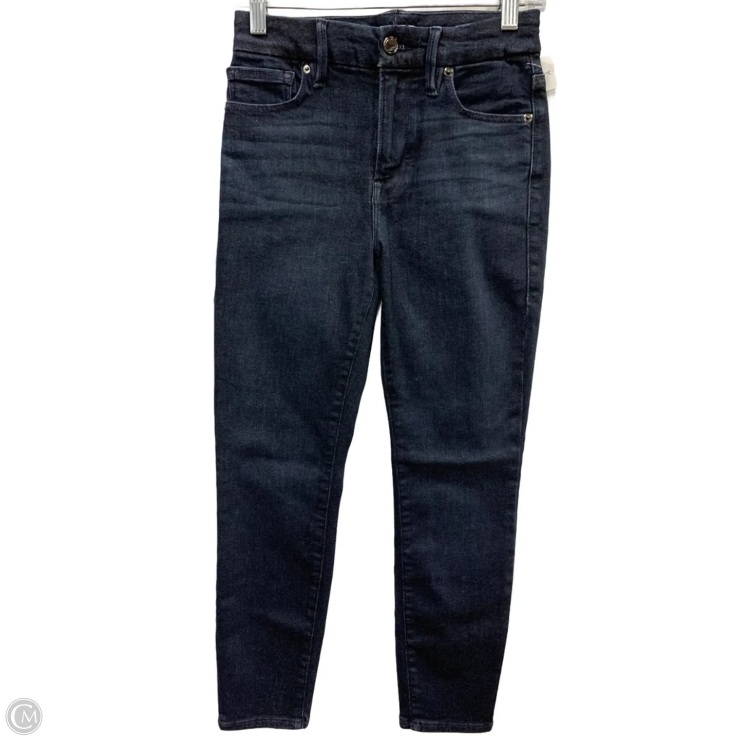 Jeans Skinny By Good American In Blue Denim, Size: 4