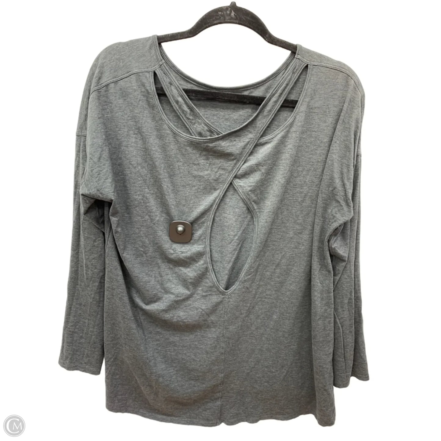 Athletic Top Long Sleeve Crewneck By Lululemon In Grey, Size: 6