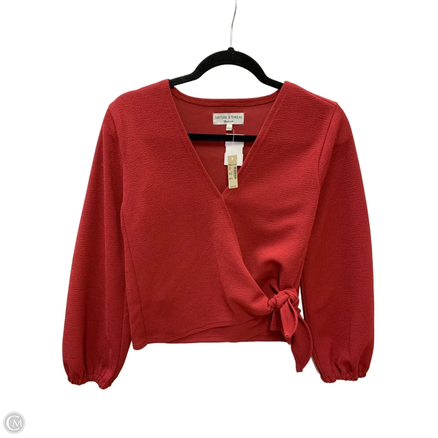 Top Long Sleeve By Madewell In Red, Size: S