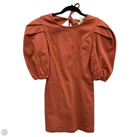 Dress Casual Midi By Flying Tomato In Orange, Size: M