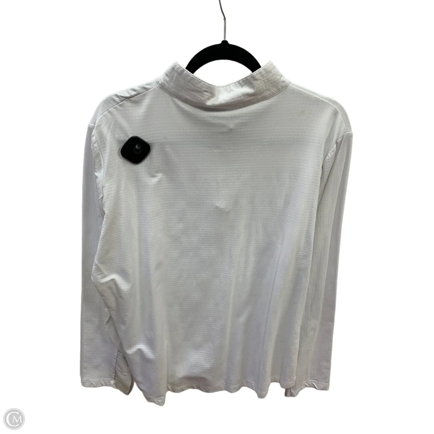 Athletic Top Long Sleeve Collar By Clothes Mentor In White, Size: Xxl