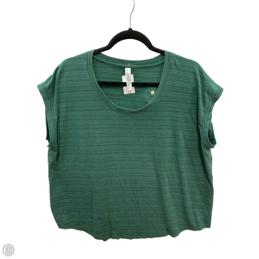 Athletic Top Short Sleeve By Athleta In Green, Size: 1x