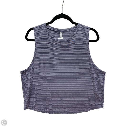 Top Short Sleeve By Athleta In Striped Pattern, Size: 1x