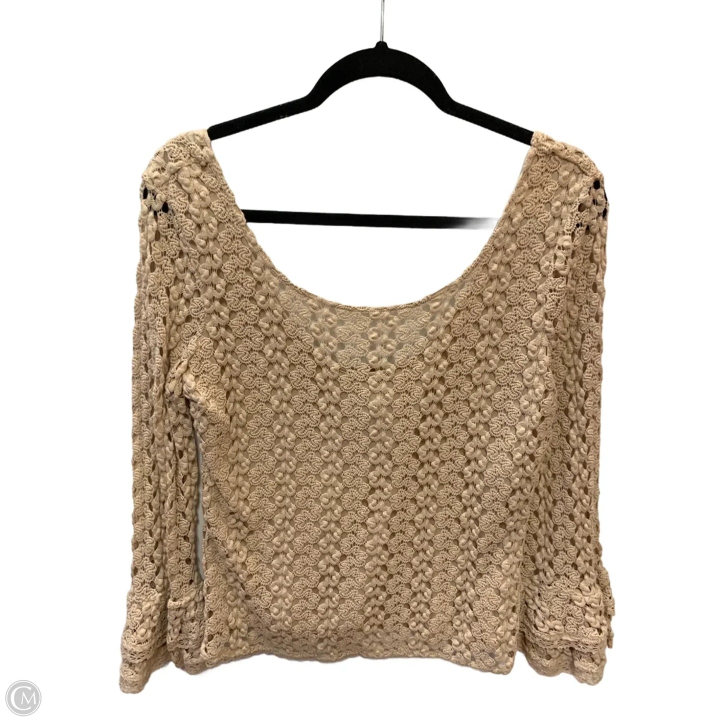 Top Long Sleeve By Free People In Tan, Size: M