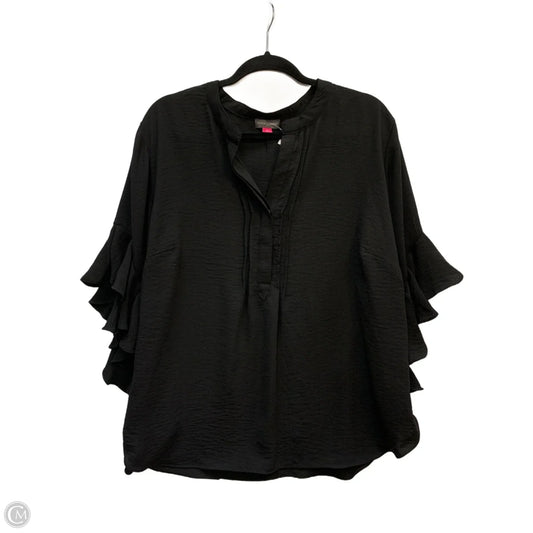 Top Short Sleeve By Vince Camuto In Black, Size: 2x