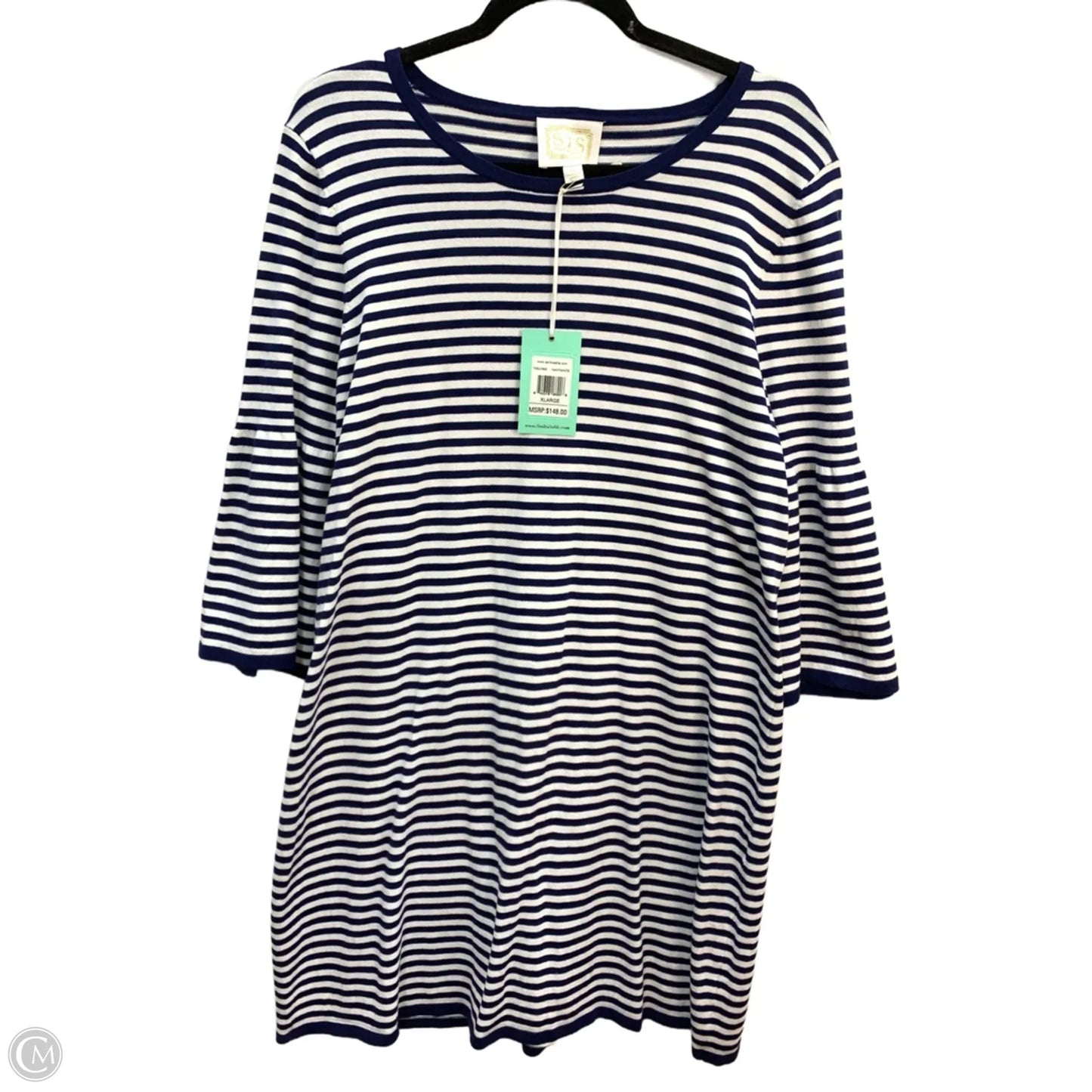 Dress Casual Midi By Sail To Sable In Blue, Size: Xl