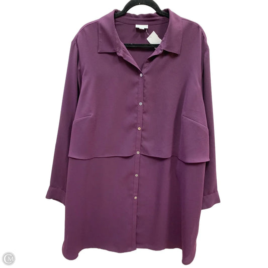 Top Long Sleeve By J. Jill In Purple, Size: 3x