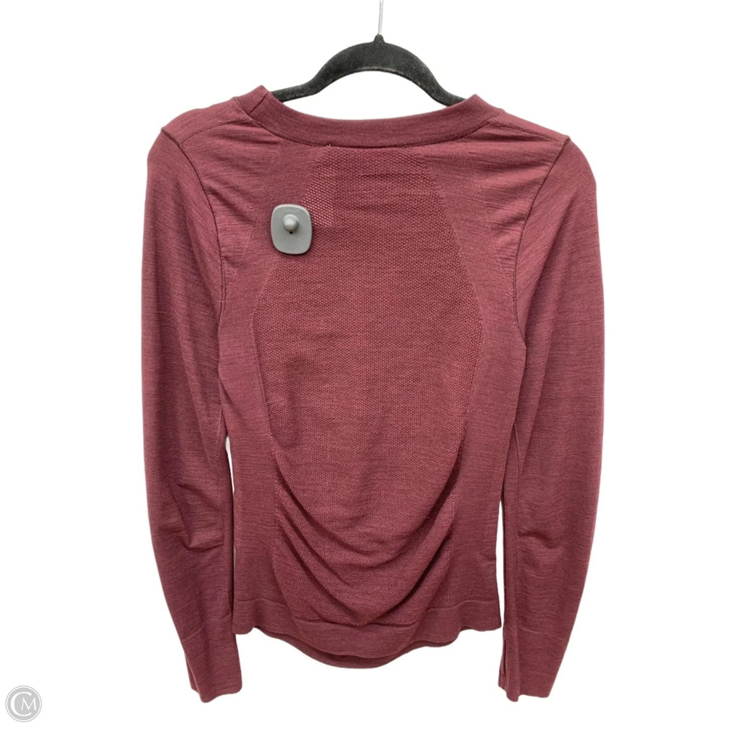 Athletic Top Long Sleeve Collar By Athleta In Maroon, Size: M