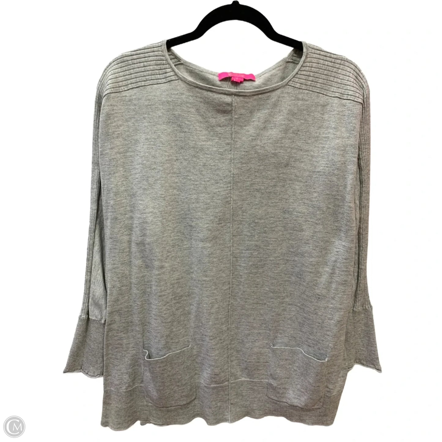 Top Long Sleeve Designer By Lilly Pulitzer In Grey, Size: L