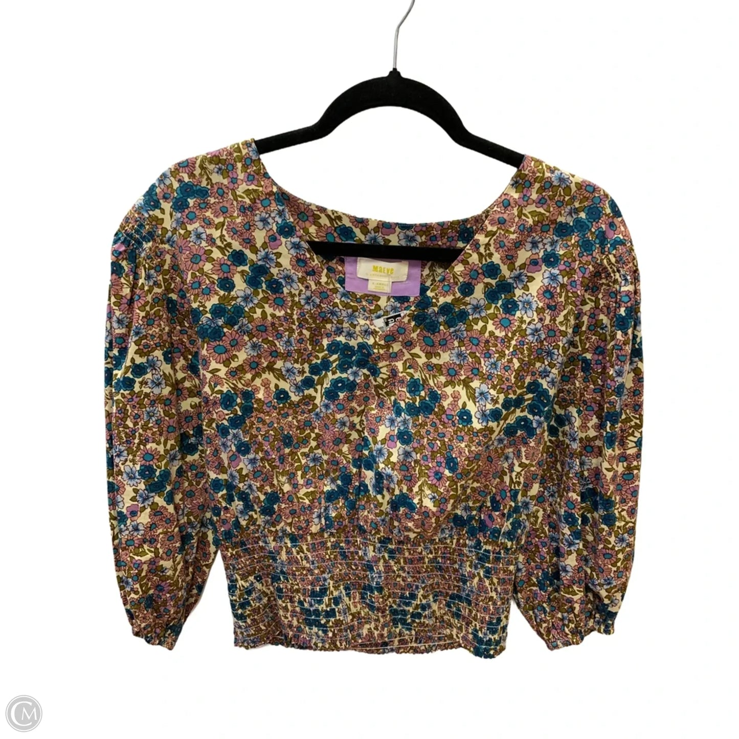 Top Long Sleeve By Maeve In Nautical Print, Size: Xs