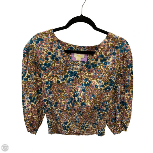 Top Long Sleeve By Maeve In Nautical Print, Size: Xs