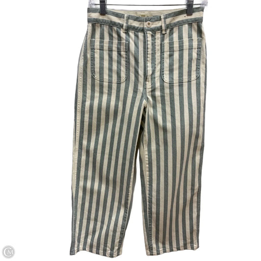 Jeans Wide Leg By Madewell In Striped Pattern, Size: 2