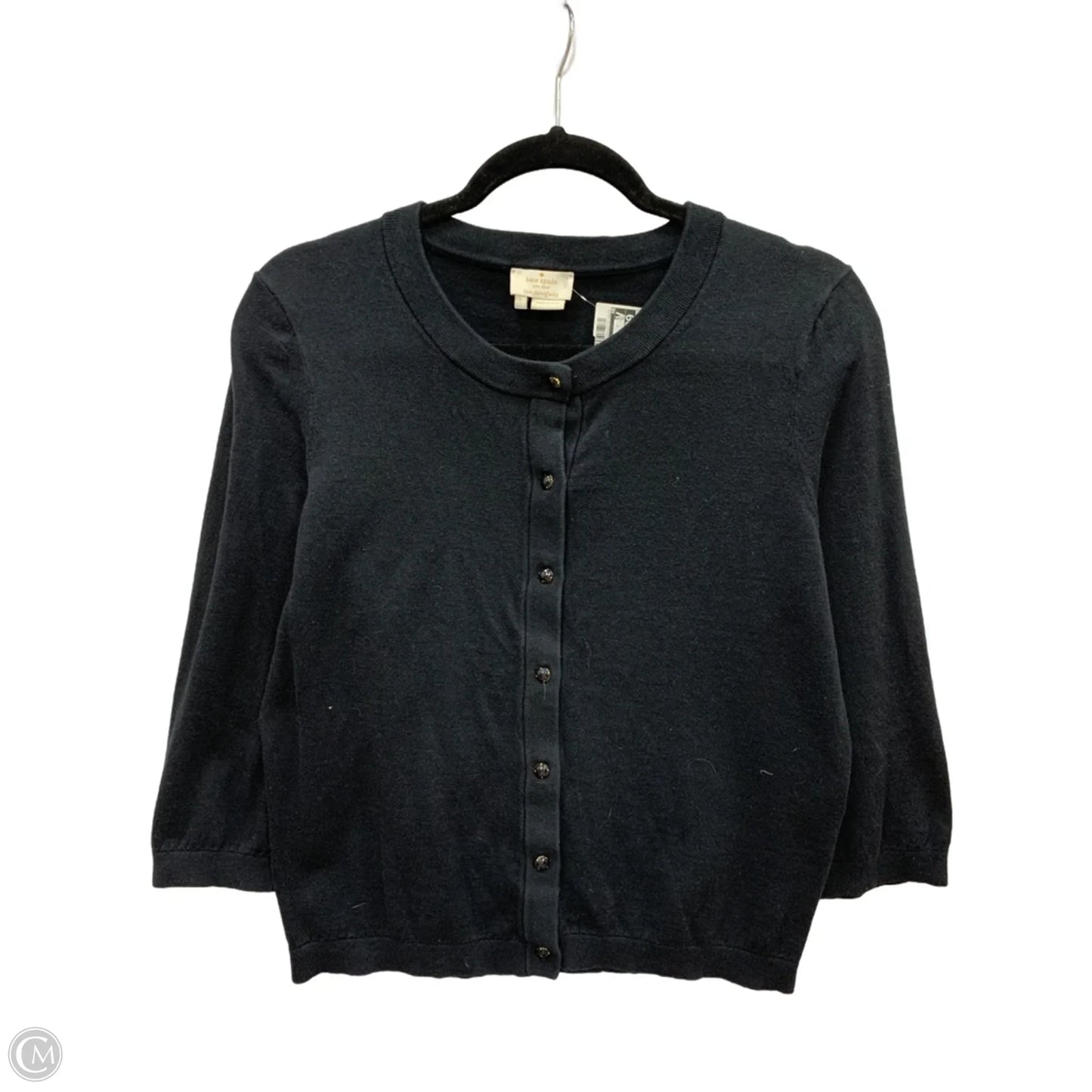 Sweater Cardigan By Kate Spade In Black, Size: L