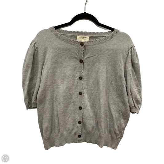 Sweater Cardigan By Milano In Grey, Size: Xl
