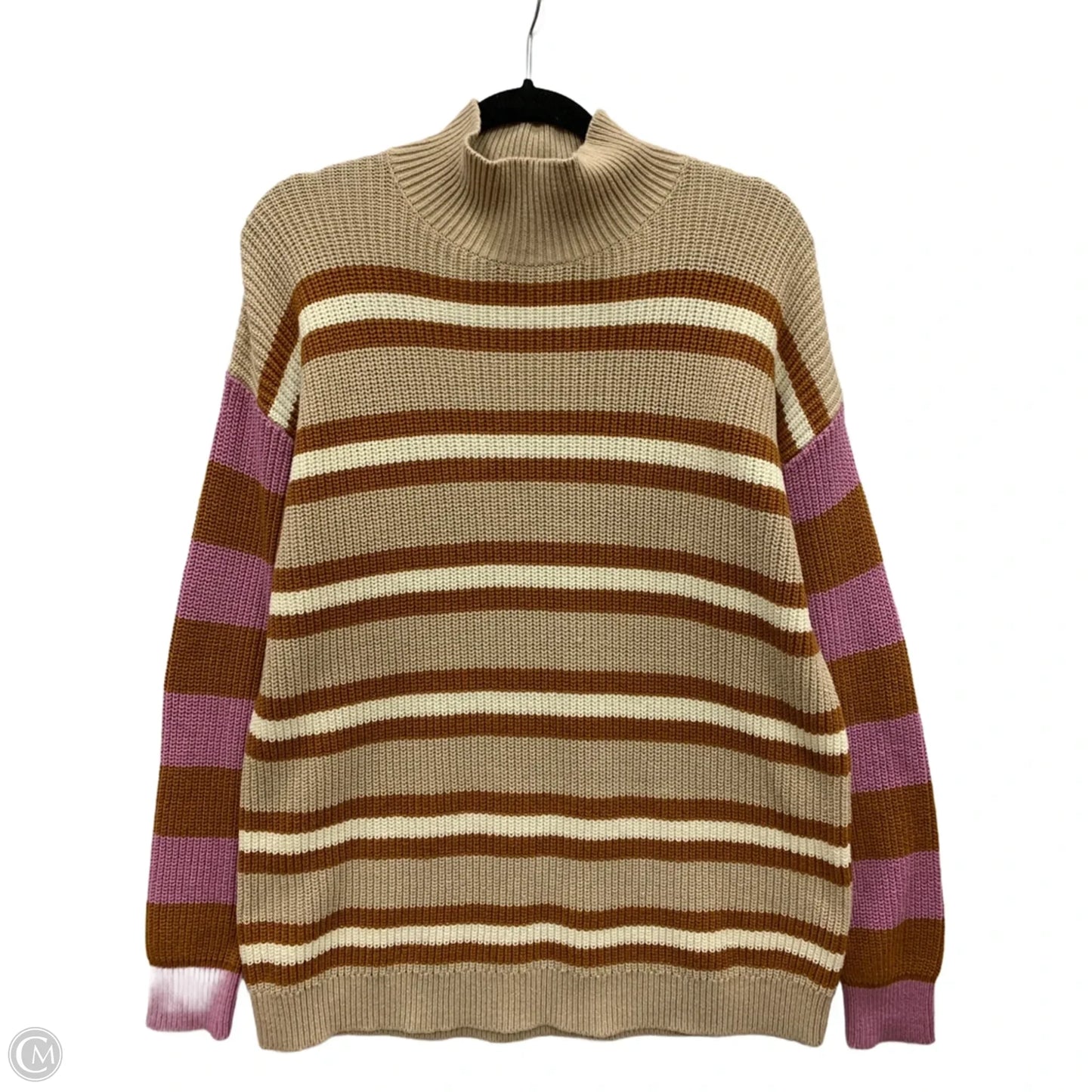 Sweater By Treasure And Bond In Striped Pattern, Size: M