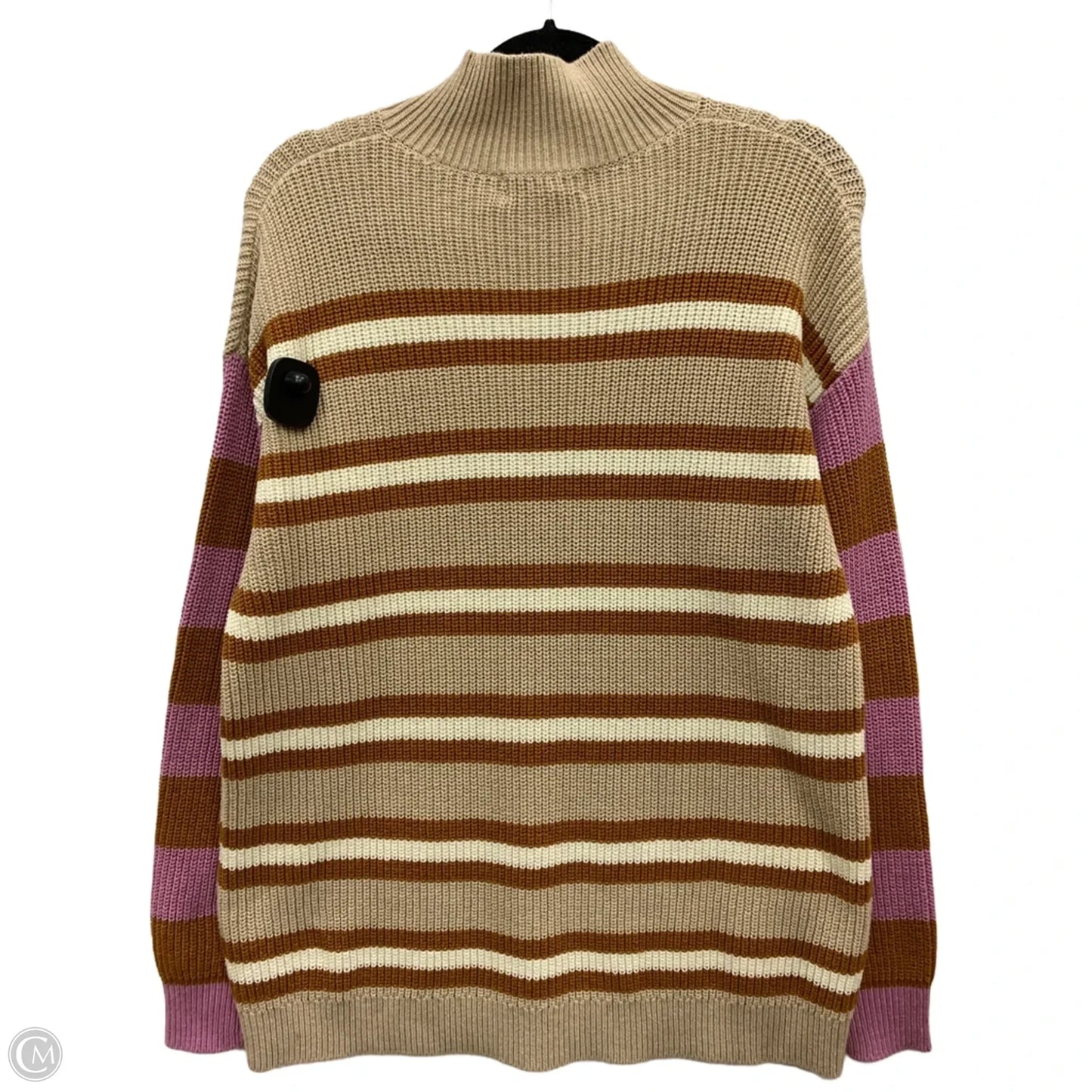 Sweater By Treasure And Bond In Striped Pattern, Size: M