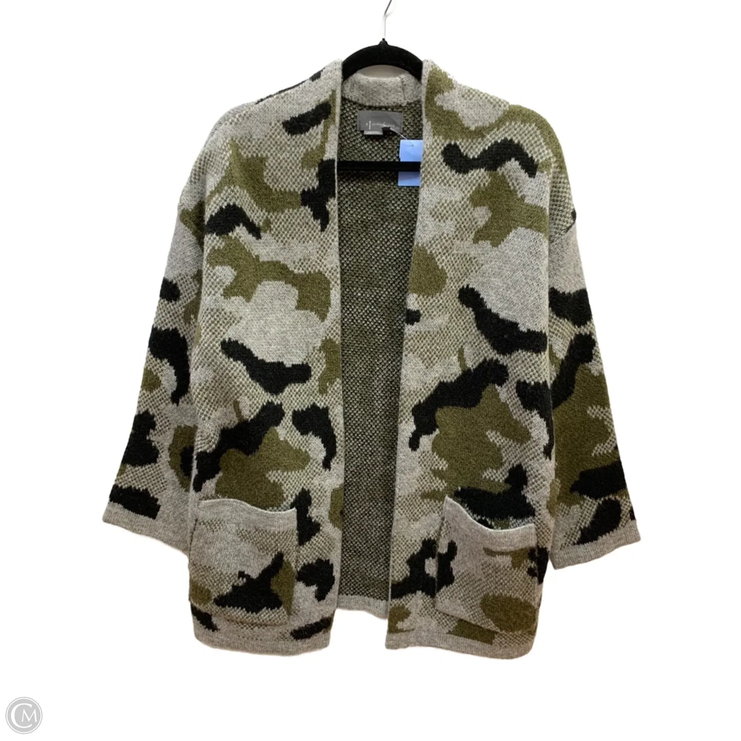 Sweater Cardigan By Anthropologie In Camouflage Print, Size: Xxs