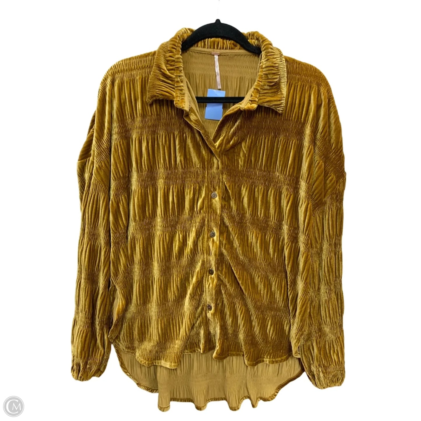 Top Long Sleeve By Free People In Gold, Size: Xs