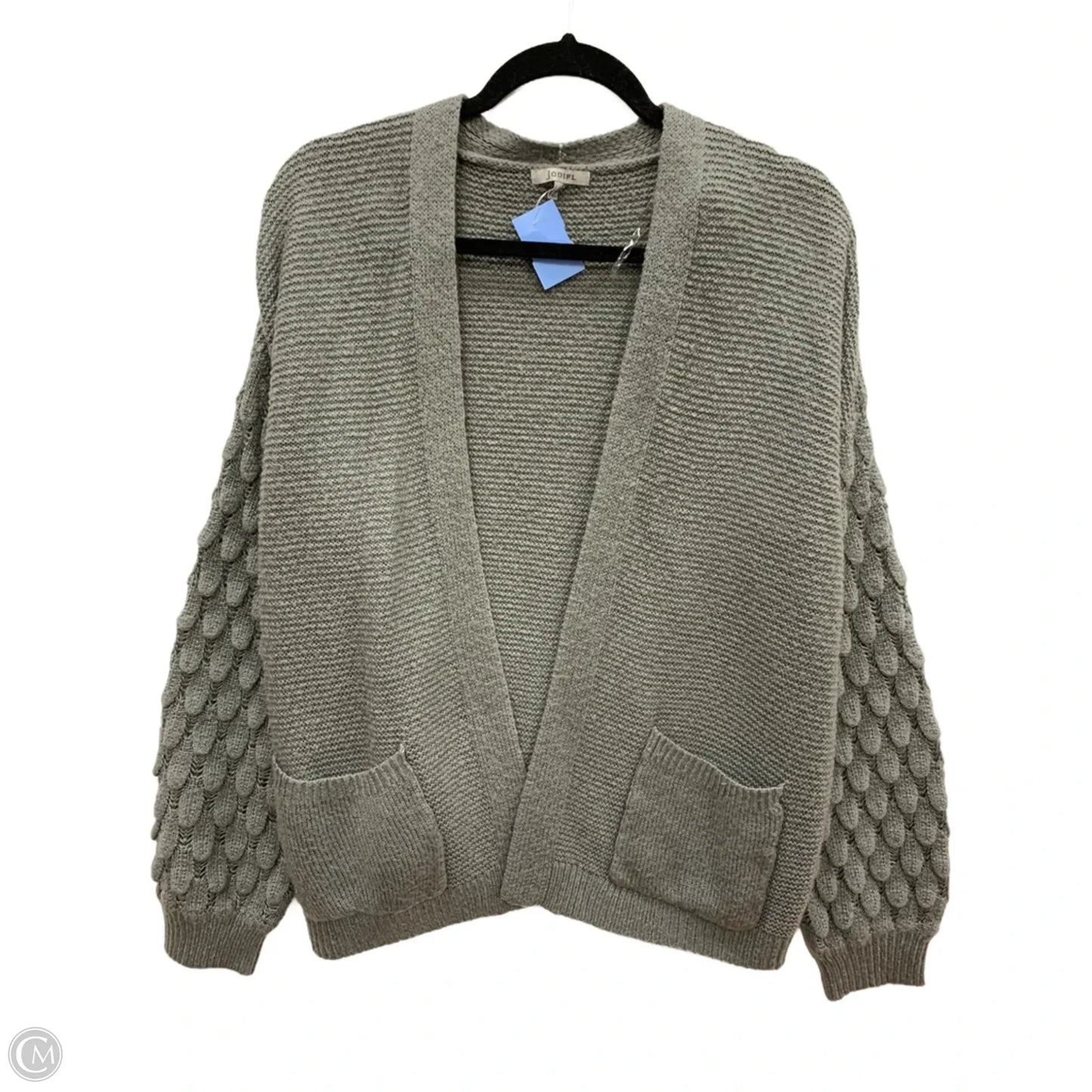 Sweater Cardigan By Jodi Michaels In Grey, Size: L