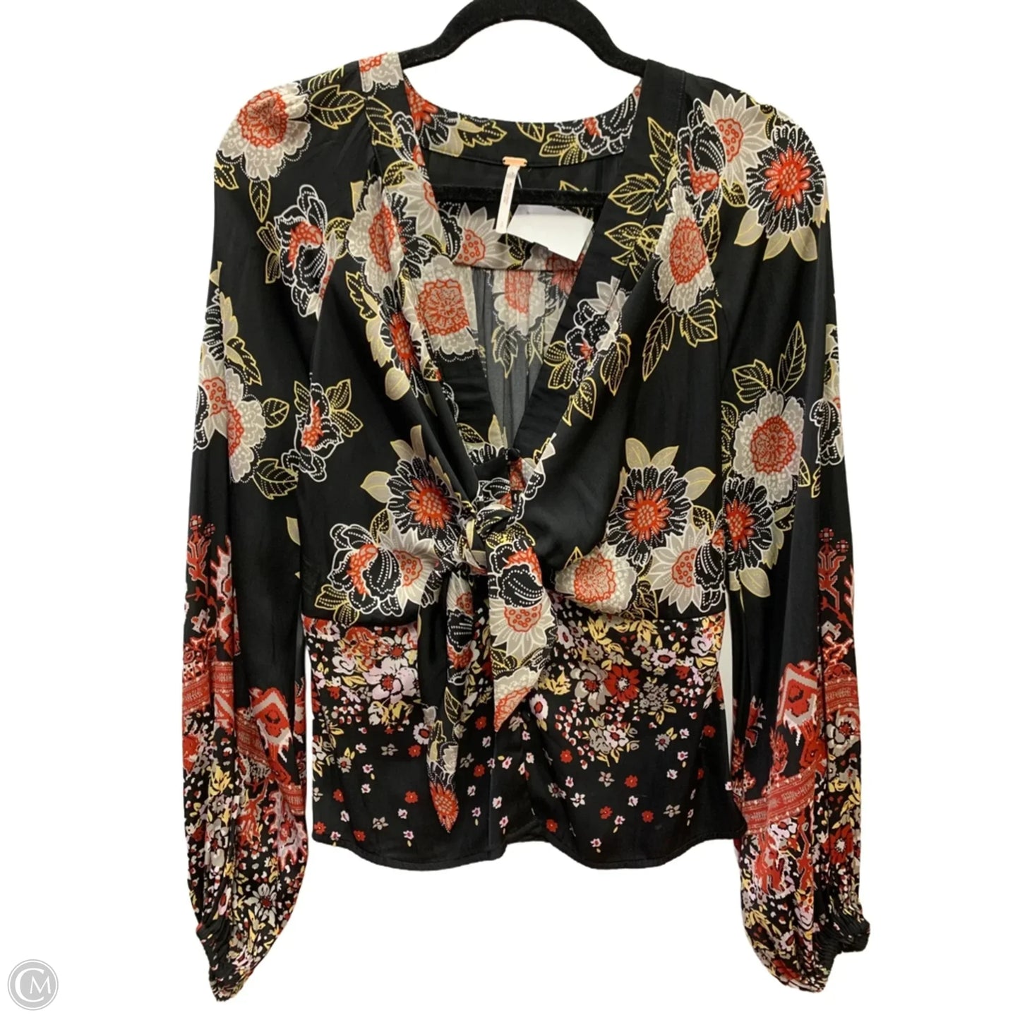 Top Long Sleeve By Free People In Black, Size: S
