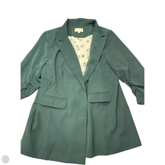 Blazer By Skies Are Blue In Green, Size: 2x