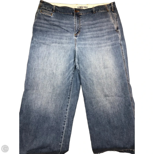 Jeans Wide Leg By Lands End In Blue Denim, Size: 20