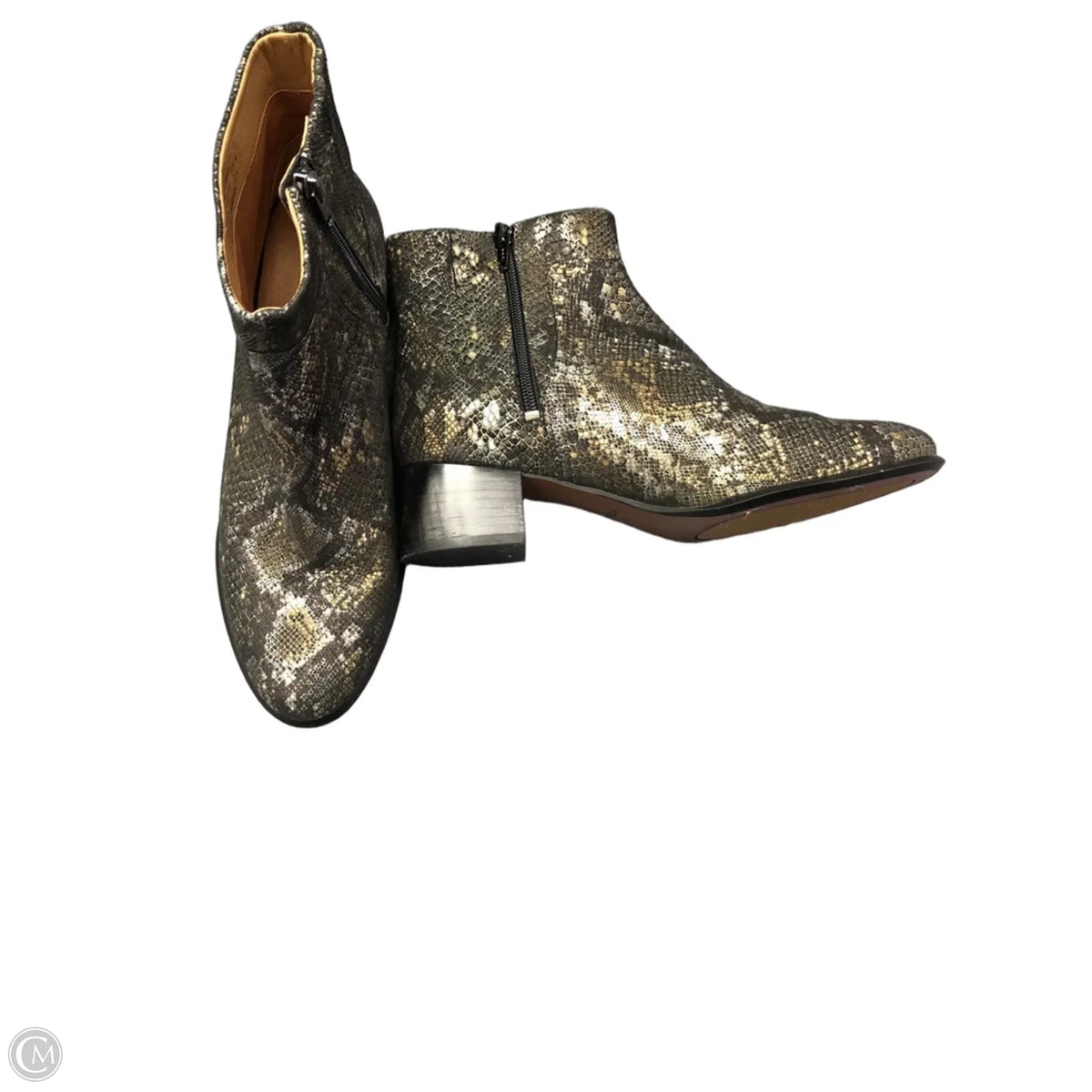 Boots Ankle Heels By Vionic In Animal Print, Size: 8