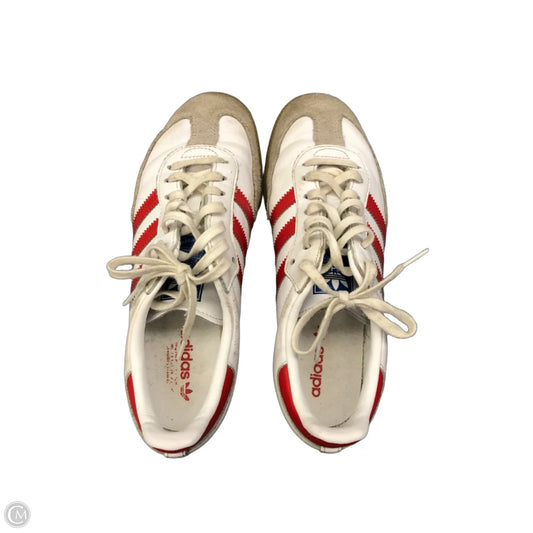 Shoes Flats By Adidas In Red & White, Size: 6