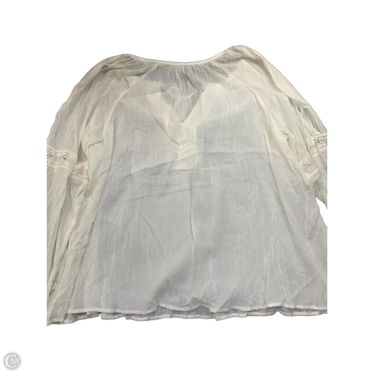 Top Long Sleeve Basic By Lane Bryant In White, Size: 26