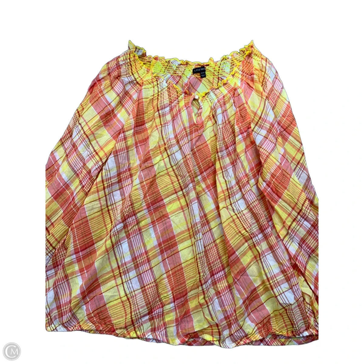 Top Long Sleeve By Lane Bryant In Plaid Pattern, Size: 22