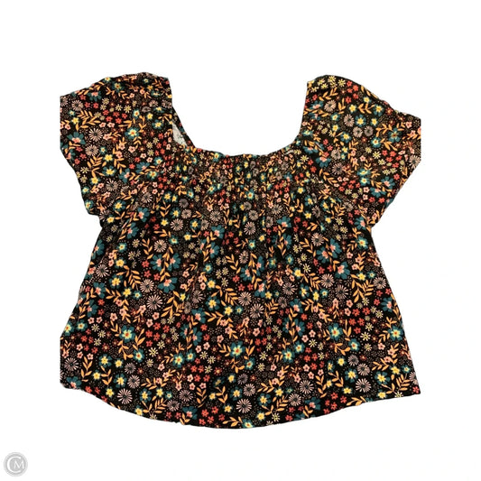 Top Short Sleeve By Joyspun In Floral Print, Size: 2x