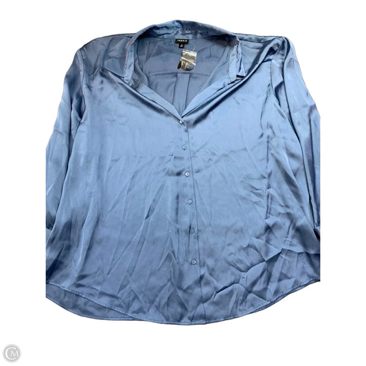 Blouse Long Sleeve By Torrid In Blue, Size: 4x