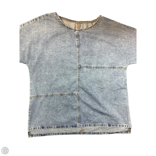Top Short Sleeve By Shein In Blue Denim, Size: 1