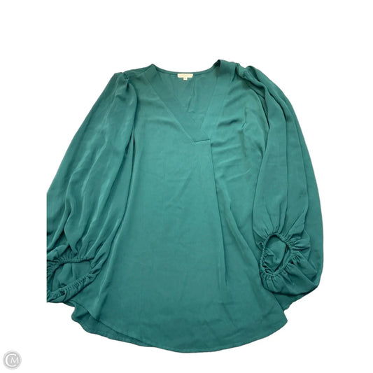 Blouse Long Sleeve By Jodifl In Green, Size: L