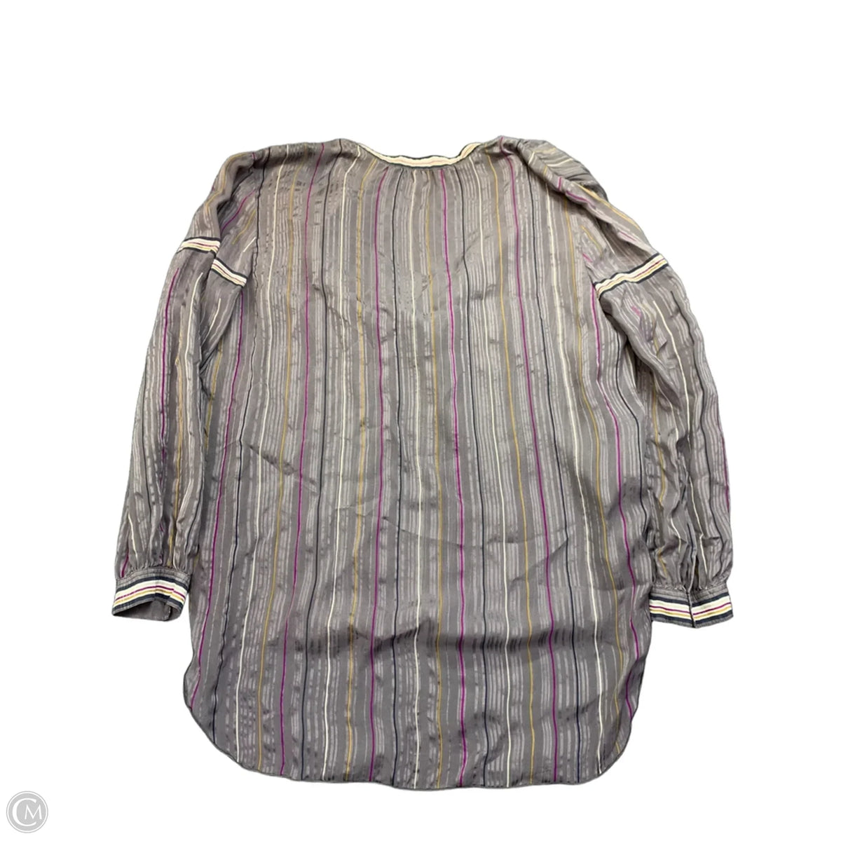 Blouse Long Sleeve By Rag And Bone In Striped Pattern, Size: L