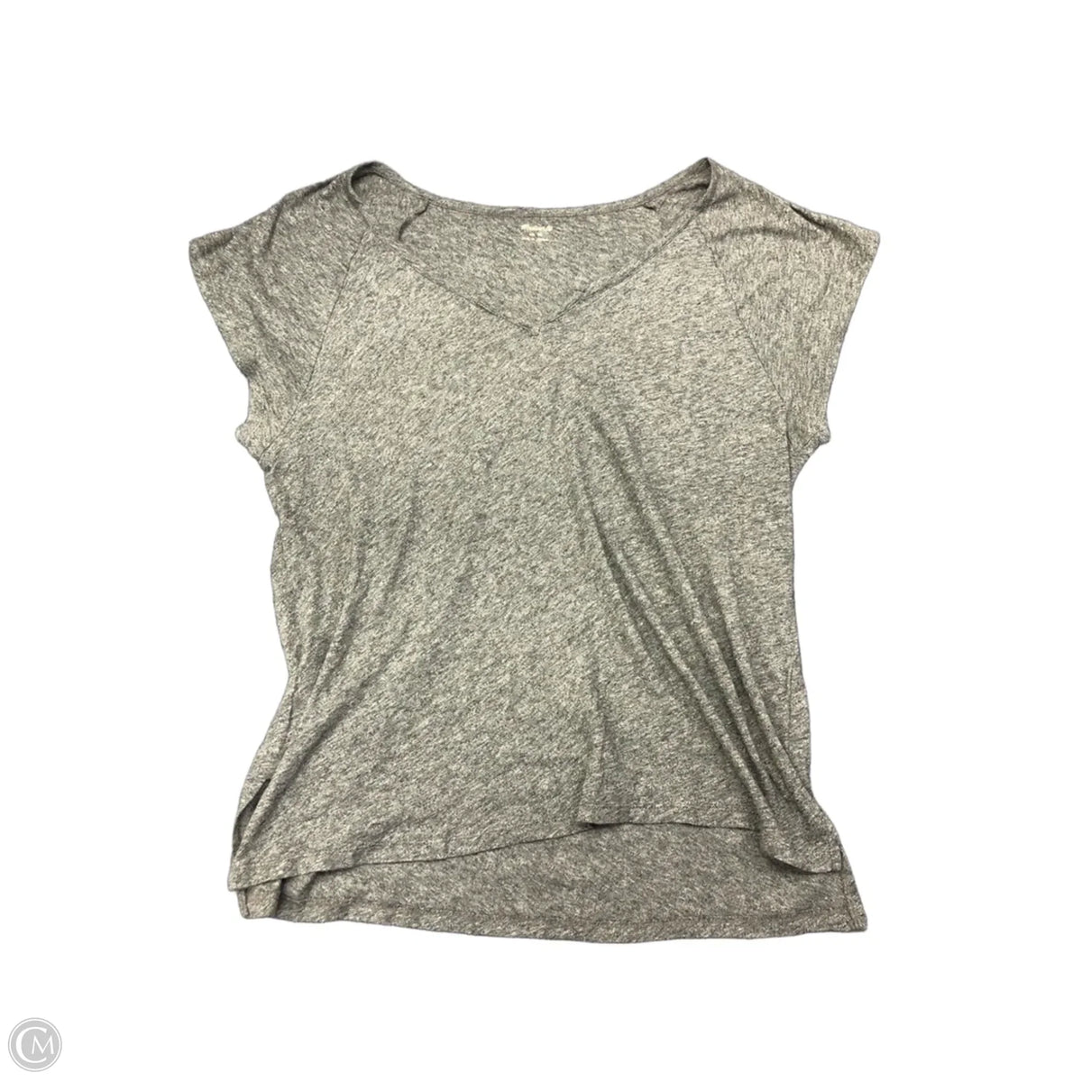 Top Short Sleeve Basic By Madewell In Grey, Size: M