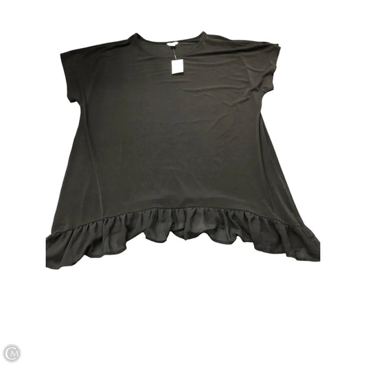 Top Short Sleeve By Cato In Black, Size: Xl